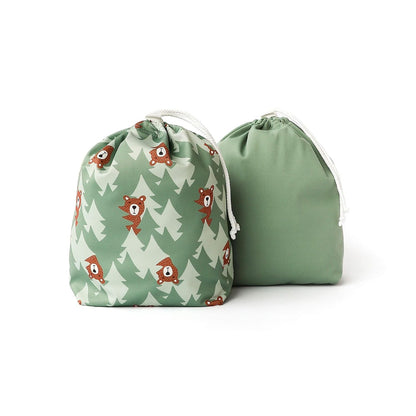 Day Bag – Reusable Wet and Dry Bag Made From Recycled Fabric With Dual Waterproof Compartments for Cloth Diapers, Swimsuits, Toiletries, and Snacks - Buds