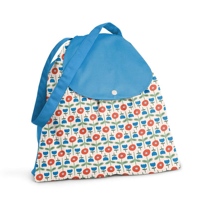 Day Bag – Reusable Wet and Dry Bag Made From Recycled Fabric With Dual Waterproof Compartments for Cloth Diapers, Swimsuits, Toiletries, and Snacks - Buds