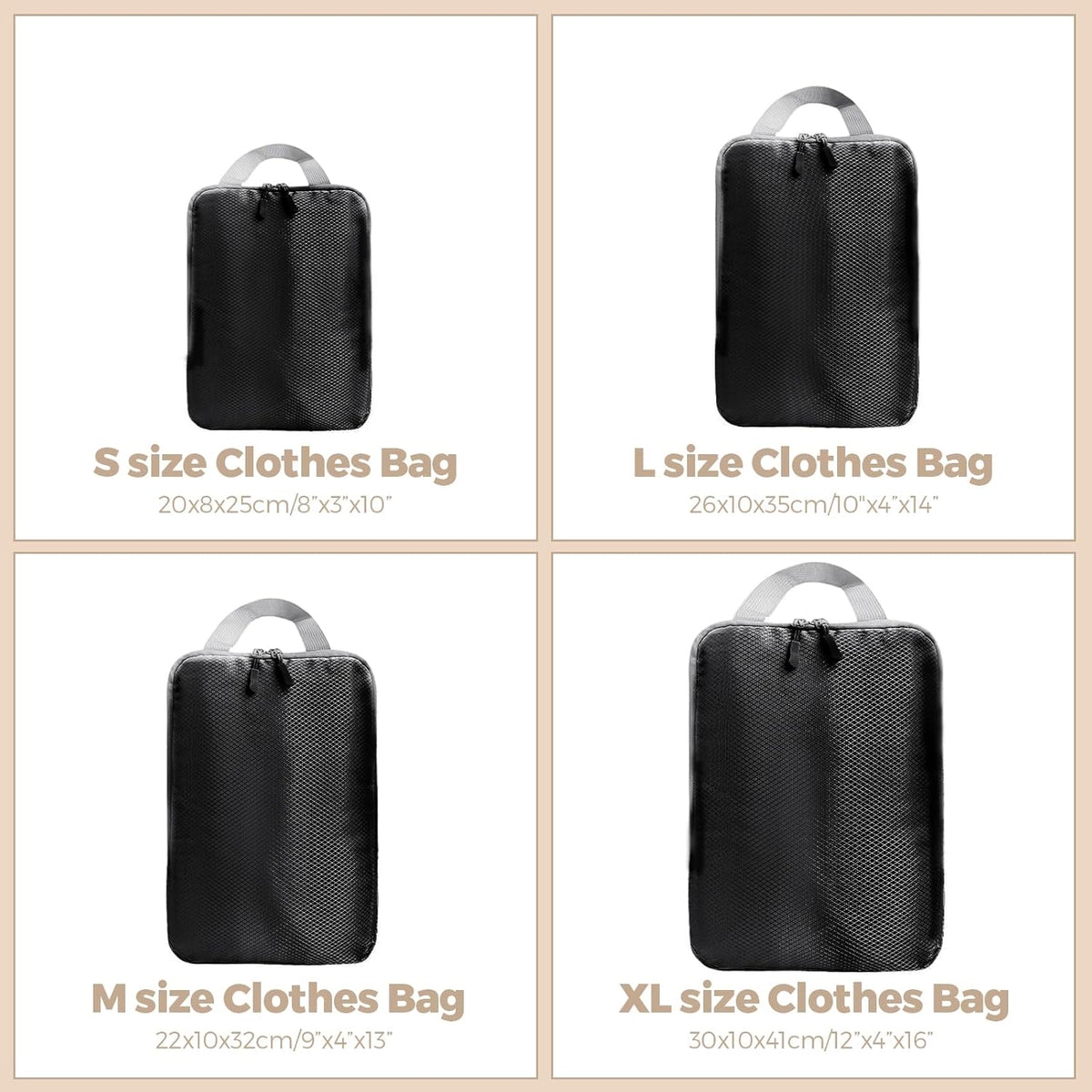 6/8 Set Packing Cubes for Suitcases Travel Luggage Packing Organizers,Travel Accessories Essentials Luggage Organizer with Shoe/Tioletry/Laundry Bag (Dark Blue, 6 set)