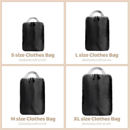 6/8 Set Packing Cubes for Suitcases Travel Luggage Packing Organizers,Travel Accessories Essentials Luggage Organizer with Shoe/Tioletry/Laundry Bag (Dark Blue, 6 set)