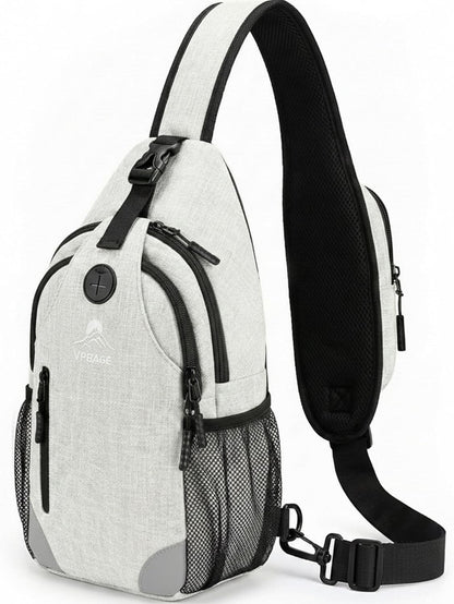 Sling Backpack for Women & Men, Crossbody Travel Bag with Water Bottle Holders, 17 Pockets, Quick-Access Phone Pocket, Hidden Security Pocket, Fits 11" Tablet, for Daily Carry, Travel, Theme Parks