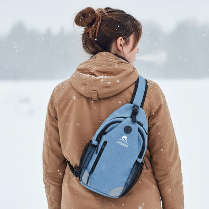 Sling Backpack for Women & Men, Crossbody Travel Bag with Water Bottle Holders, 17 Pockets, Quick-Access Phone Pocket, Hidden Security Pocket, Fits 11" Tablet, for Daily Carry, Travel, Theme Parks