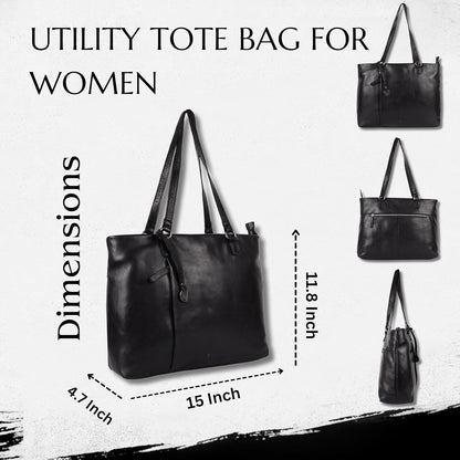 Genuine Italian Leather Women's Tote Handbags, Satchel Purse Ladies Shoulder Bags with Top Handle