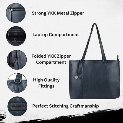 Genuine Italian Leather Women's Tote Handbags, Satchel Purse Ladies Shoulder Bags with Top Handle