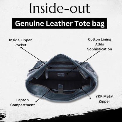 Genuine Italian Leather Women's Tote Handbags, Satchel Purse Ladies Shoulder Bags with Top Handle