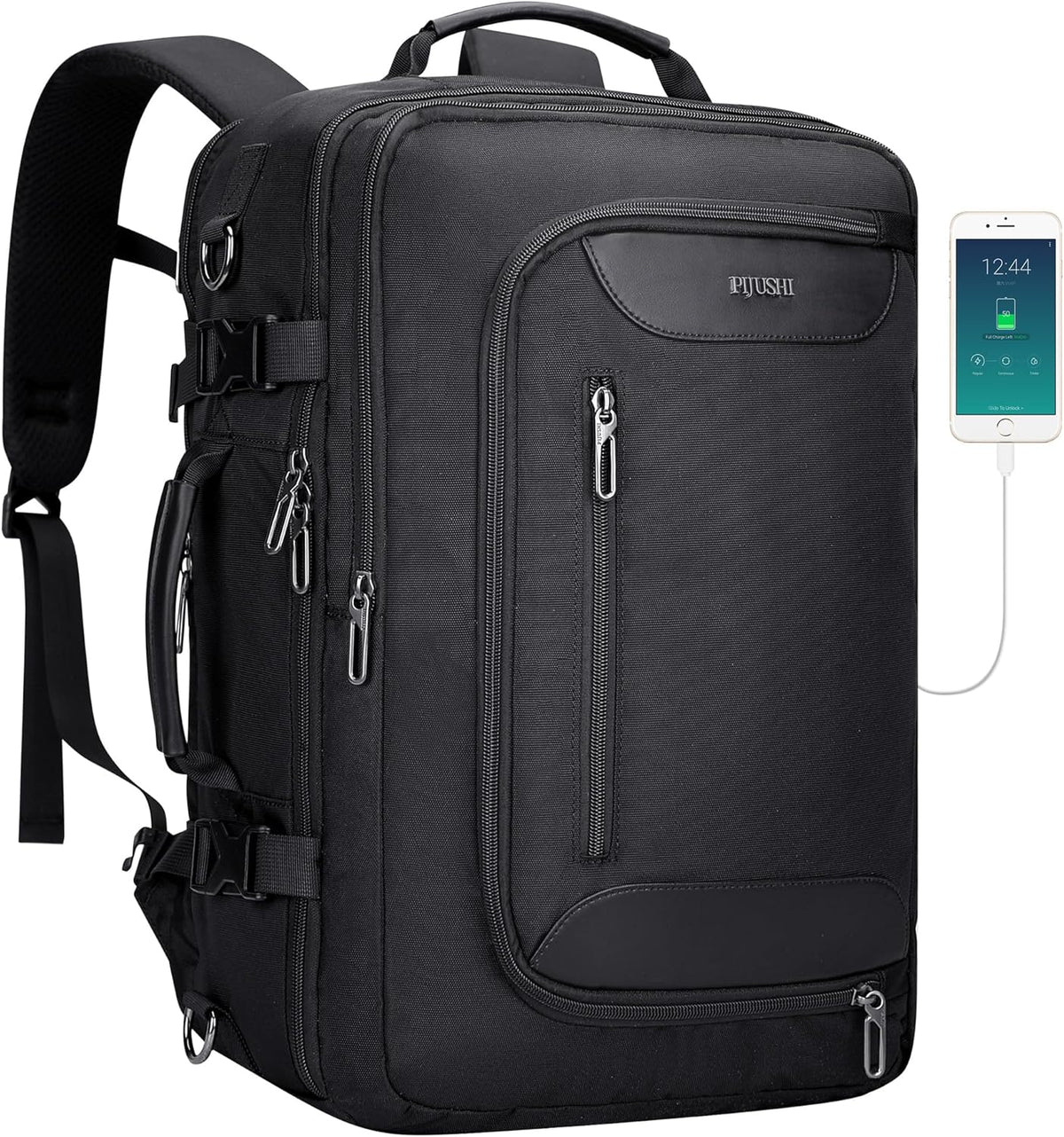 Travel Backpack for Women 3-In-1 Carry on Bag with Shoe Compartment | 16" Laptop Luggage Suitcase with TSA-Friendly 180° Opening, USB Charging Port for Business Trip, Commut, Daily