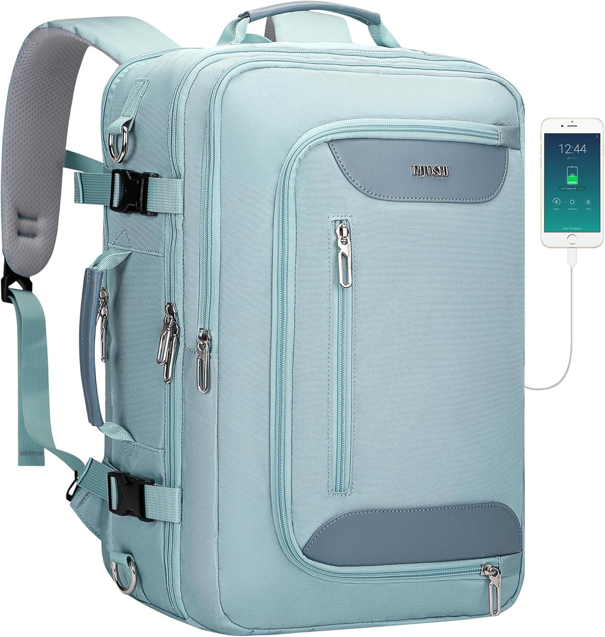Travel Backpack for Women 3-In-1 Carry on Bag with Shoe Compartment | 16" Laptop Luggage Suitcase with TSA-Friendly 180° Opening, USB Charging Port for Business Trip, Commut, Daily