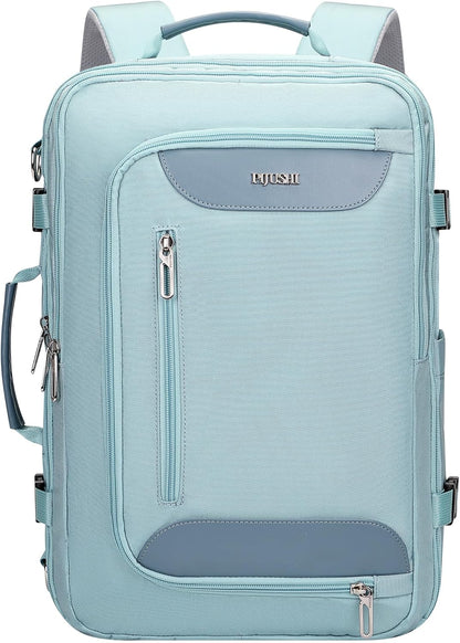 Travel Backpack for Women 3-In-1 Carry on Bag with Shoe Compartment | 16" Laptop Luggage Suitcase with TSA-Friendly 180° Opening, USB Charging Port for Business Trip, Commut, Daily