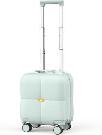 14 Inch Underseat Carry On Luggage with Wheels Hard Shell Suitcases Lightweight Small Luggage for Weekender Mini Suitcase Carry On Bag for Travel Rolling Suitcase.(Aquamarine)
