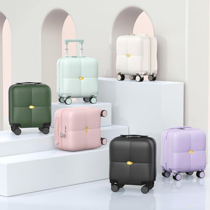 14 Inch Underseat Carry On Luggage with Wheels Hard Shell Suitcases Lightweight Small Luggage for Weekender Mini Suitcase Carry On Bag for Travel Rolling Suitcase.(Aquamarine)