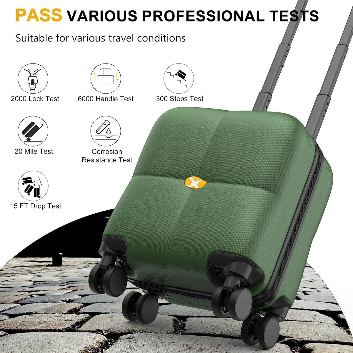 14 Inch Underseat Carry On Luggage with Wheels Hard Shell Suitcases Lightweight Small Luggage for Weekender Mini Suitcase Carry On Bag for Travel Rolling Suitcase.(Aquamarine)