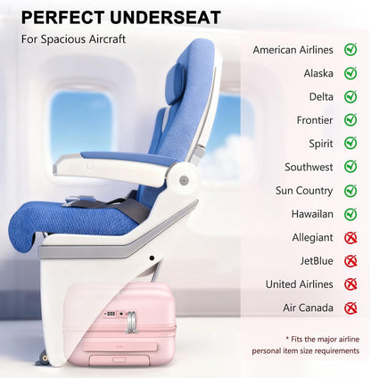 14 Inch Underseat Carry On Luggage with Wheels Hard Shell Suitcases Lightweight Small Luggage for Weekender Mini Suitcase Carry On Bag for Travel Rolling Suitcase.(Aquamarine)