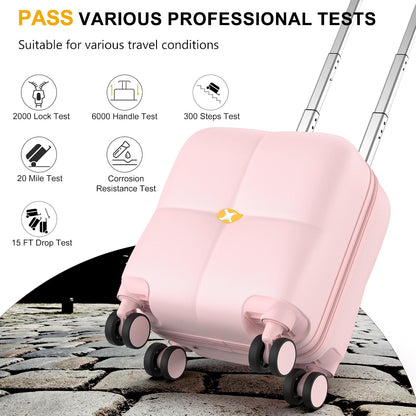 14 Inch Underseat Carry On Luggage with Wheels Hard Shell Suitcases Lightweight Small Luggage for Weekender Mini Suitcase Carry On Bag for Travel Rolling Suitcase.(Aquamarine)