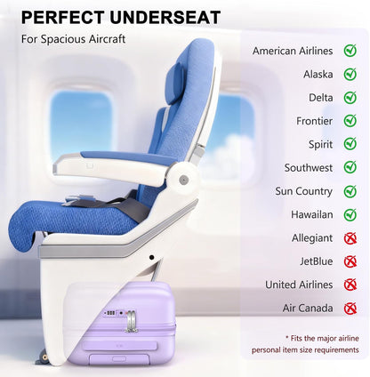 14 Inch Underseat Carry On Luggage with Wheels Hard Shell Suitcases Lightweight Small Luggage for Weekender Mini Suitcase Carry On Bag for Travel Rolling Suitcase.(Aquamarine)