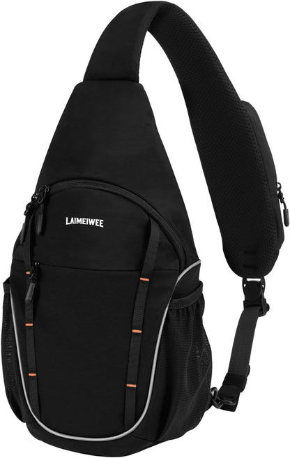 Small Crossbody Sling Bag, Water-Resistant Chest Pack with RFID Blocking, Lightweight Travel Backpack, Ideal for Hiking, Commuting, Outdoor Activities