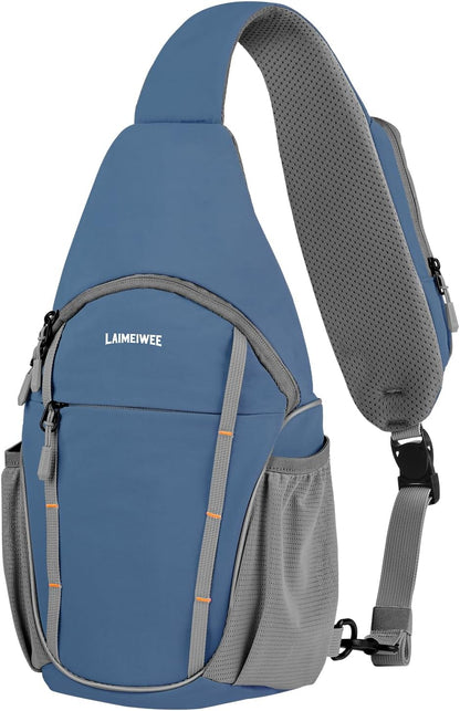 Small Crossbody Sling Bag, Water-Resistant Chest Pack with RFID Blocking, Lightweight Travel Backpack, Ideal for Hiking, Commuting, Outdoor Activities