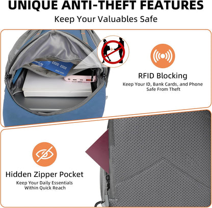 Small Crossbody Sling Bag, Water-Resistant Chest Pack with RFID Blocking, Lightweight Travel Backpack, Ideal for Hiking, Commuting, Outdoor Activities