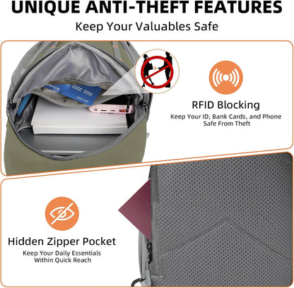 Small Crossbody Sling Bag, Water-Resistant Chest Pack with RFID Blocking, Lightweight Travel Backpack, Ideal for Hiking, Commuting, Outdoor Activities