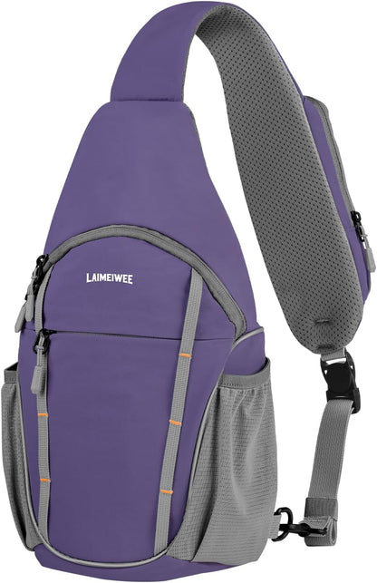Small Crossbody Sling Bag, Water-Resistant Chest Pack with RFID Blocking, Lightweight Travel Backpack, Ideal for Hiking, Commuting, Outdoor Activities