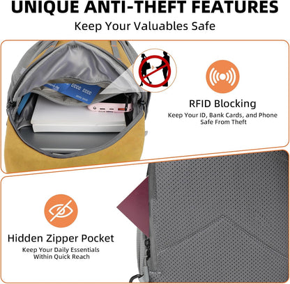 Small Crossbody Sling Bag, Water-Resistant Chest Pack with RFID Blocking, Lightweight Travel Backpack, Ideal for Hiking, Commuting, Outdoor Activities