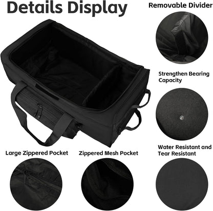 120L 3-Wheel Rolling Duffle Bag - Heavy Duty Military Deployment Bag, Durable Wheeled Duffle Luggage for Travel, Camping & Outdoor Adventures