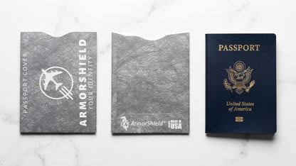 ArmorShield RFID Blocking Passport & Card Sleeves, 6-Piece, USA Made | Slim waterproof tearproof; Lightweight Tyvek ArmorShield, No bulk; FIPS 201 compliant, 1-year support