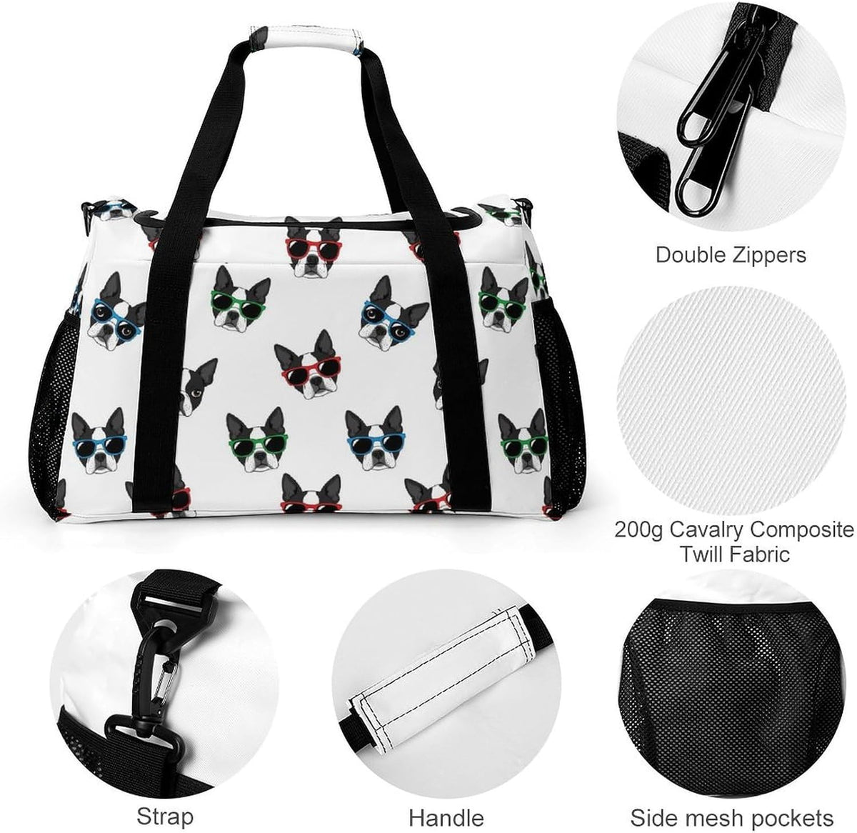 Weekender Overnight Bag Duffel for Travel Gym Sports Large Main Compartment Carry Handles