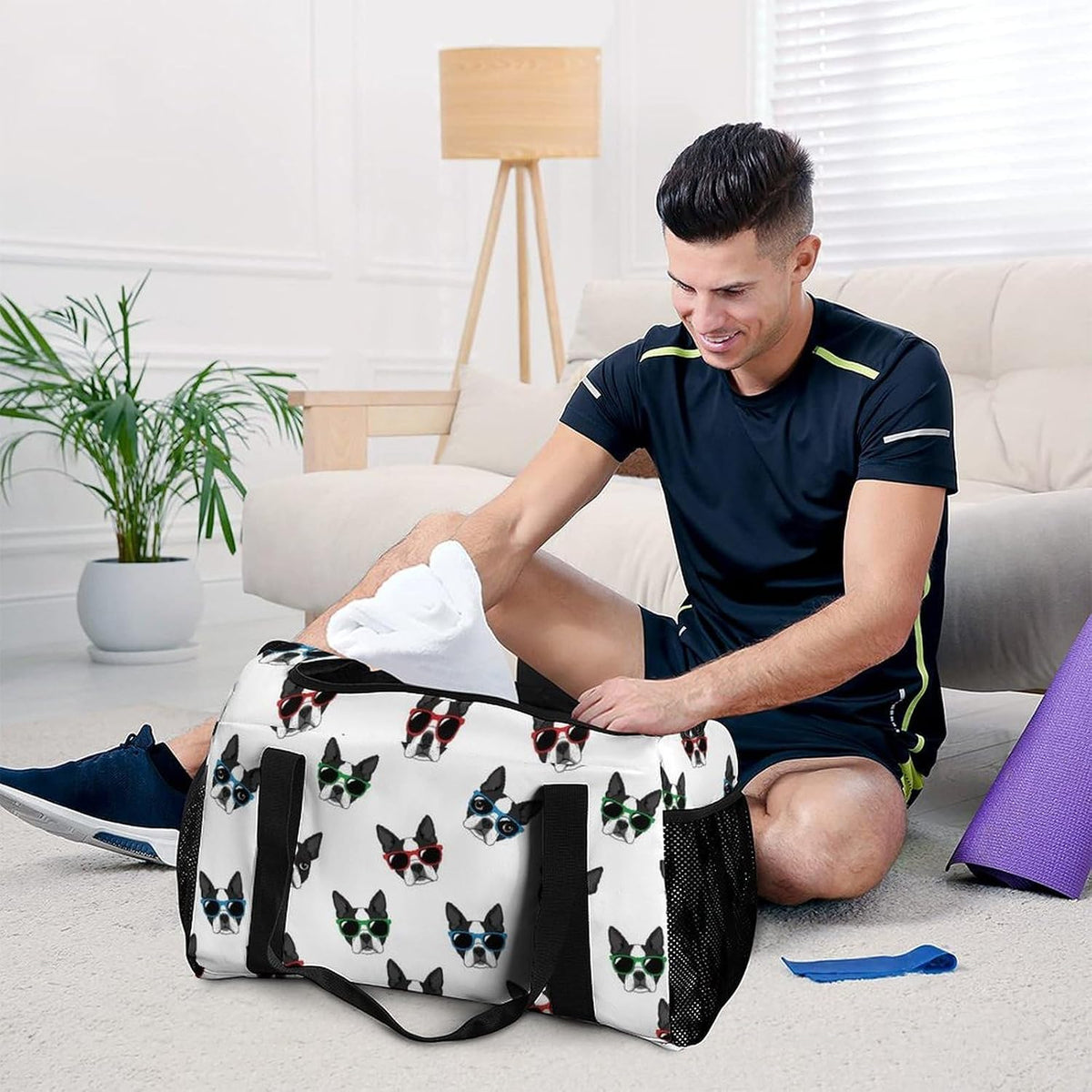Weekender Overnight Bag Duffel for Travel Gym Sports Large Main Compartment Carry Handles