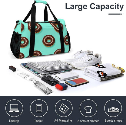Weekender Overnight Bag Duffel for Travel Gym Sports Large Main Compartment Carry Handles