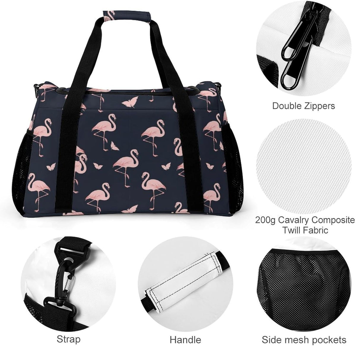 Weekender Overnight Bag Duffel for Travel Gym Sports Large Main Compartment Carry Handles