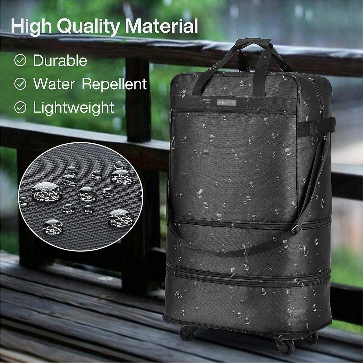 Suitcases with Wheels Expandable Foldable Luggage Bag Suitcase Collapsible Rolling Travel Bag Duffel Bag for Men Women Lightweight Suitcases without Telescoping Handle, Purple