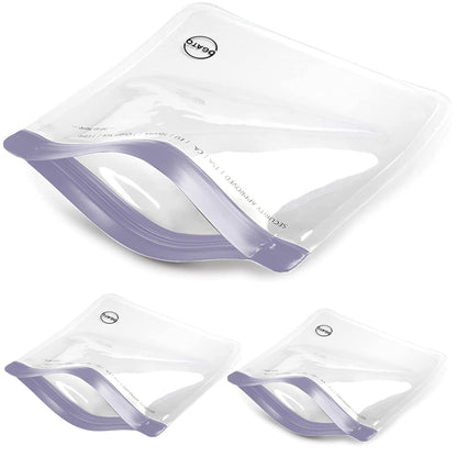 Ogato 3pcs - Clear TSA Approved Toiletry Bag - Our Quart Size Clear Toiletry Bags are Security Approved Worldwide for Liquids & Cosmetics - 100% 3-1-1 Compliant Travel Bags for Toiletries