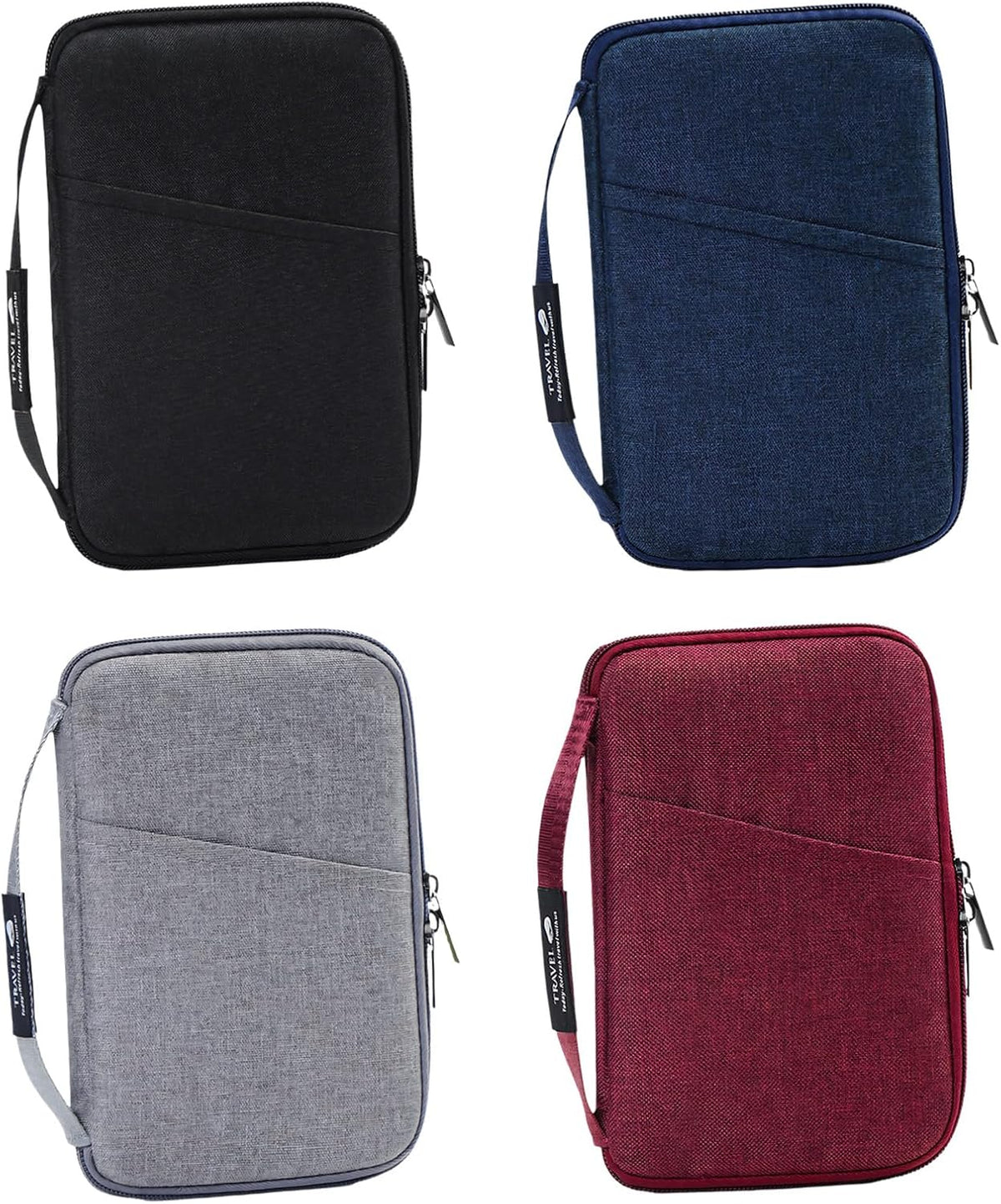 Document Organizers Wear Oxford Cloth Passports Case with Secure Storage for Tickets and Credit Cards Passports Protective
