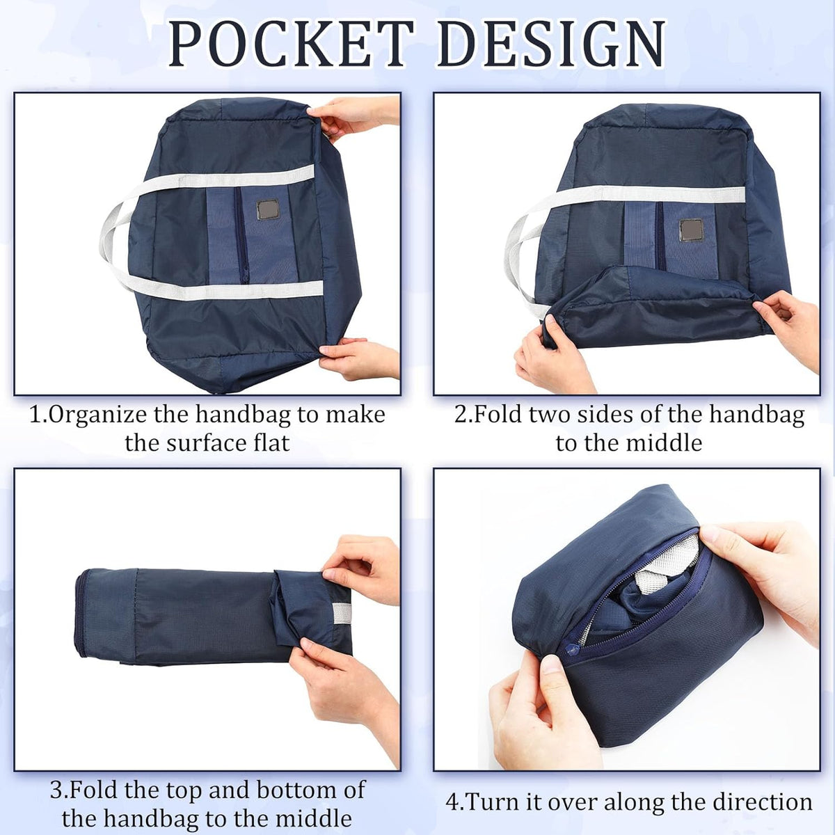 24 Pcs Travel Duffel Bags Bulk Foldable Luggage Bag Women Men Waterproof Carry Tote with Trolley Sleeve for Gym, Overnight, Airlines(Black)