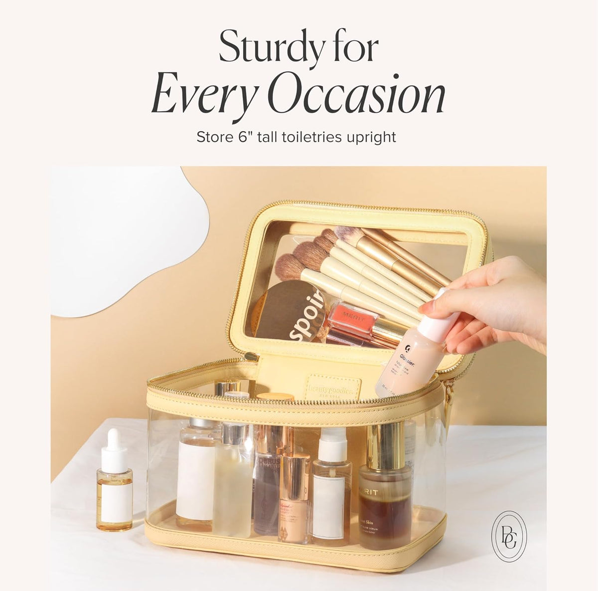 Large Clear Makeup Bags for Women Cosmetic Case Organizer, Clear Make Up Bags for Women Traveling, Clear Travel Makeup Bag Toiletry, Clear Travel Bags for Toiletries Car, Makeup Travel Bag for Women