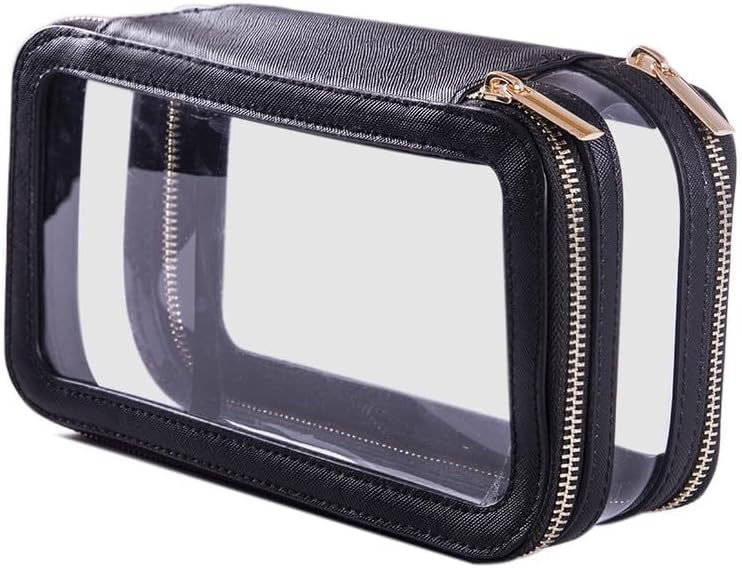 Large Clear Makeup Bags for Women Cosmetic Case Organizer, Clear Make Up Bags for Women Traveling, Clear Travel Makeup Bag Toiletry, Clear Travel Bags for Toiletries Car, Makeup Travel Bag for Women