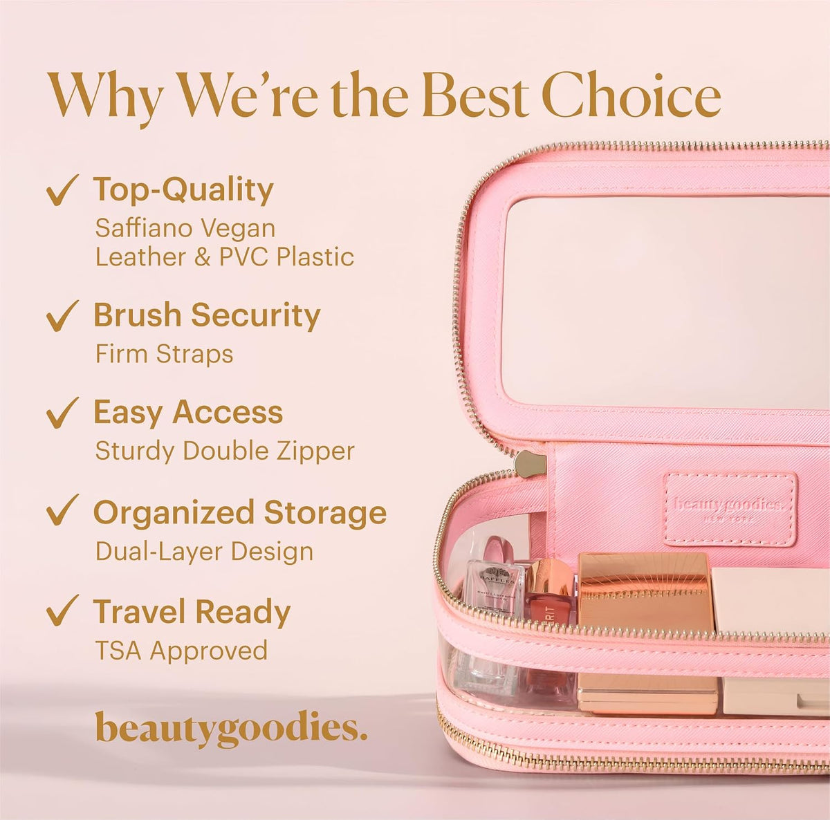 Large Clear Makeup Bags for Women Cosmetic Case Organizer, Clear Make Up Bags for Women Traveling, Clear Travel Makeup Bag Toiletry, Clear Travel Bags for Toiletries Car, Makeup Travel Bag for Women