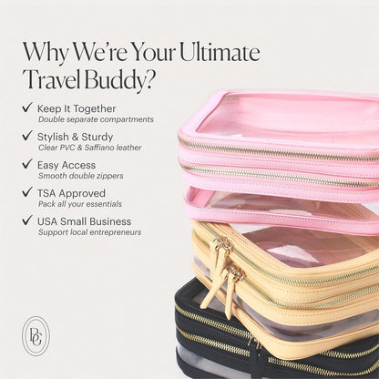 Large Clear Makeup Bags for Women Cosmetic Case Organizer, Clear Make Up Bags for Women Traveling, Clear Travel Makeup Bag Toiletry, Clear Travel Bags for Toiletries Car, Makeup Travel Bag for Women