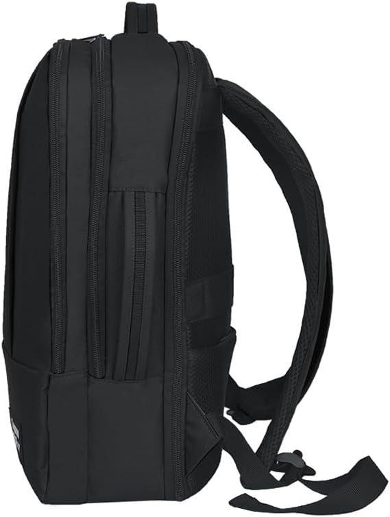 Bellanca Air Canada And WestJet Personal Item Size Backpack Under Seat Carry-on Bag Flair Airlines Hand Luggage (Black, 16x12x4/6In)