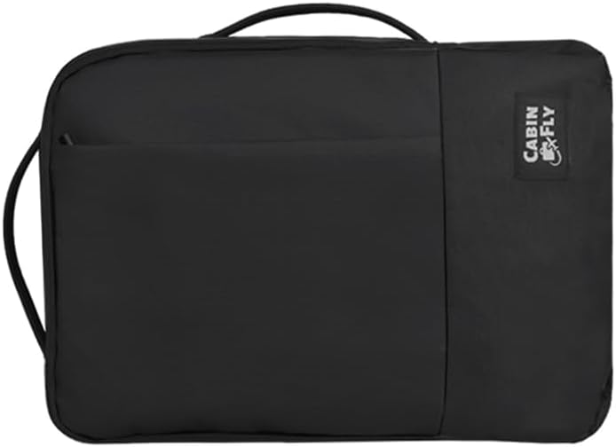 Bellanca Air Canada And WestJet Personal Item Size Backpack Under Seat Carry-on Bag Flair Airlines Hand Luggage (Black, 16x12x4/6In)
