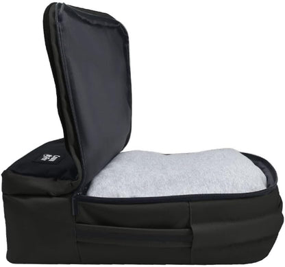 Bellanca Air Canada And WestJet Personal Item Size Backpack Under Seat Carry-on Bag Flair Airlines Hand Luggage (Black, 16x12x4/6In)