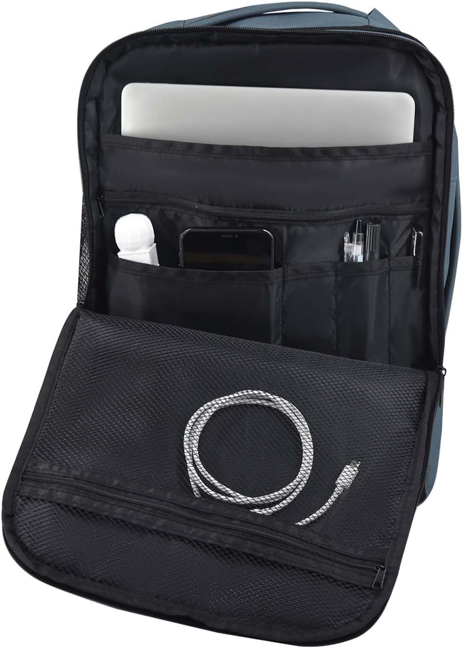 Bellanca Air Canada And WestJet Personal Item Size Backpack Under Seat Carry-on Bag Flair Airlines Hand Luggage (Black, 16x12x4/6In)