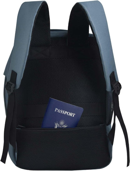 Bellanca Air Canada And WestJet Personal Item Size Backpack Under Seat Carry-on Bag Flair Airlines Hand Luggage (Black, 16x12x4/6In)