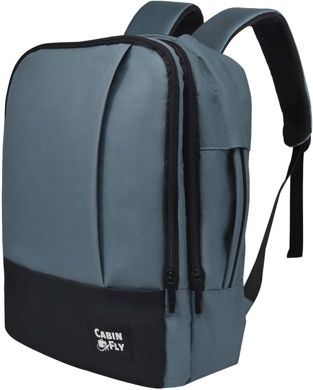 Bellanca Air Canada And WestJet Personal Item Size Backpack Under Seat Carry-on Bag Flair Airlines Hand Luggage (Black, 16x12x4/6In)