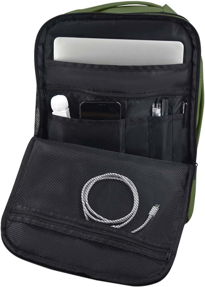 Bellanca Air Canada And WestJet Personal Item Size Backpack Under Seat Carry-on Bag Flair Airlines Hand Luggage (Black, 16x12x4/6In)