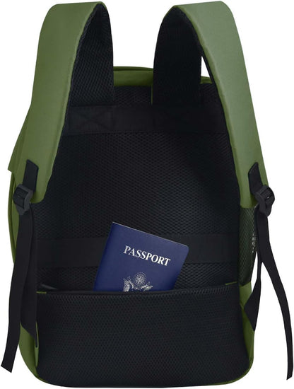 Bellanca Air Canada And WestJet Personal Item Size Backpack Under Seat Carry-on Bag Flair Airlines Hand Luggage (Black, 16x12x4/6In)