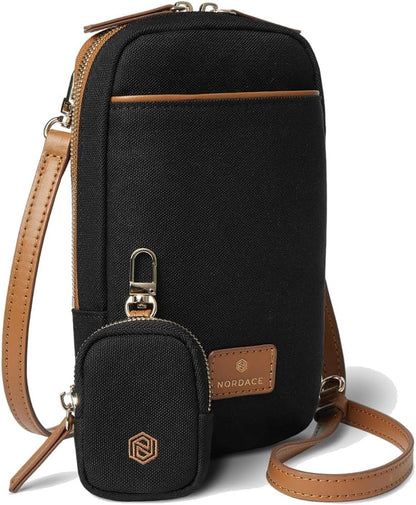 Siena Nexus Phone Crossbody Bag - RFID Blocking Card Slots and Detachable Pouch for Travel Phone Shoulder Bag