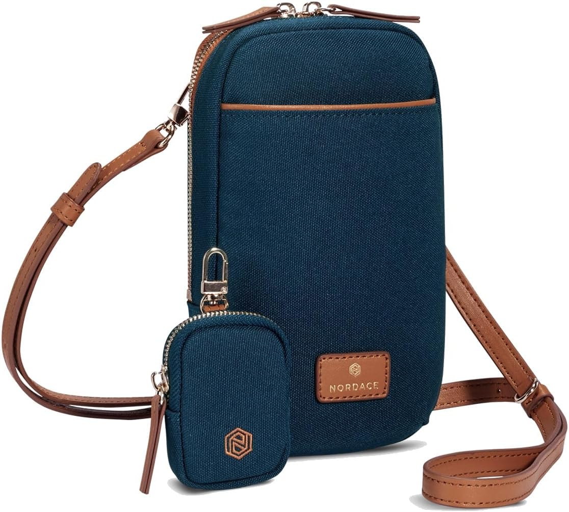Siena Nexus Phone Crossbody Bag - RFID Blocking Card Slots and Detachable Pouch for Travel Phone Shoulder Bag