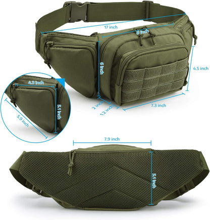 Tactical Pistol Pouch Ultimate Fanny Pack Holster Fits 1911, Glock, H&K, Ruger, S&W M&P Shield, Taurus, Sig Sauer, Springfield, Beretta, Kimber, Walther, and More