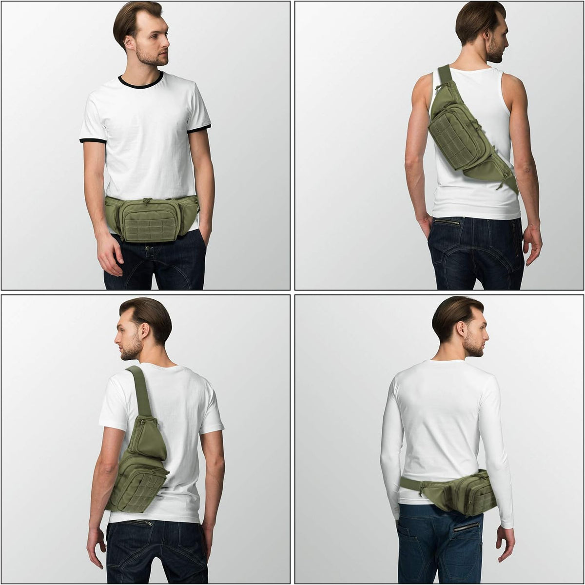 Tactical Pistol Pouch Ultimate Fanny Pack Holster Fits 1911, Glock, H&K, Ruger, S&W M&P Shield, Taurus, Sig Sauer, Springfield, Beretta, Kimber, Walther, and More